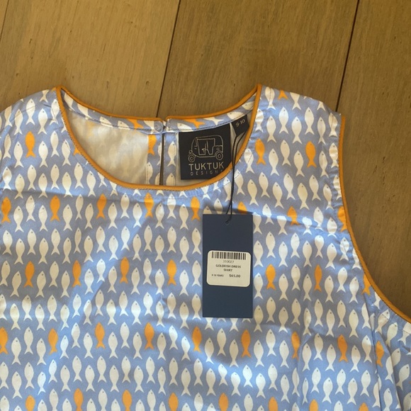 TUKTUK Sun Dress Blue/Orange sz 9-10 - Picture 3 of 3